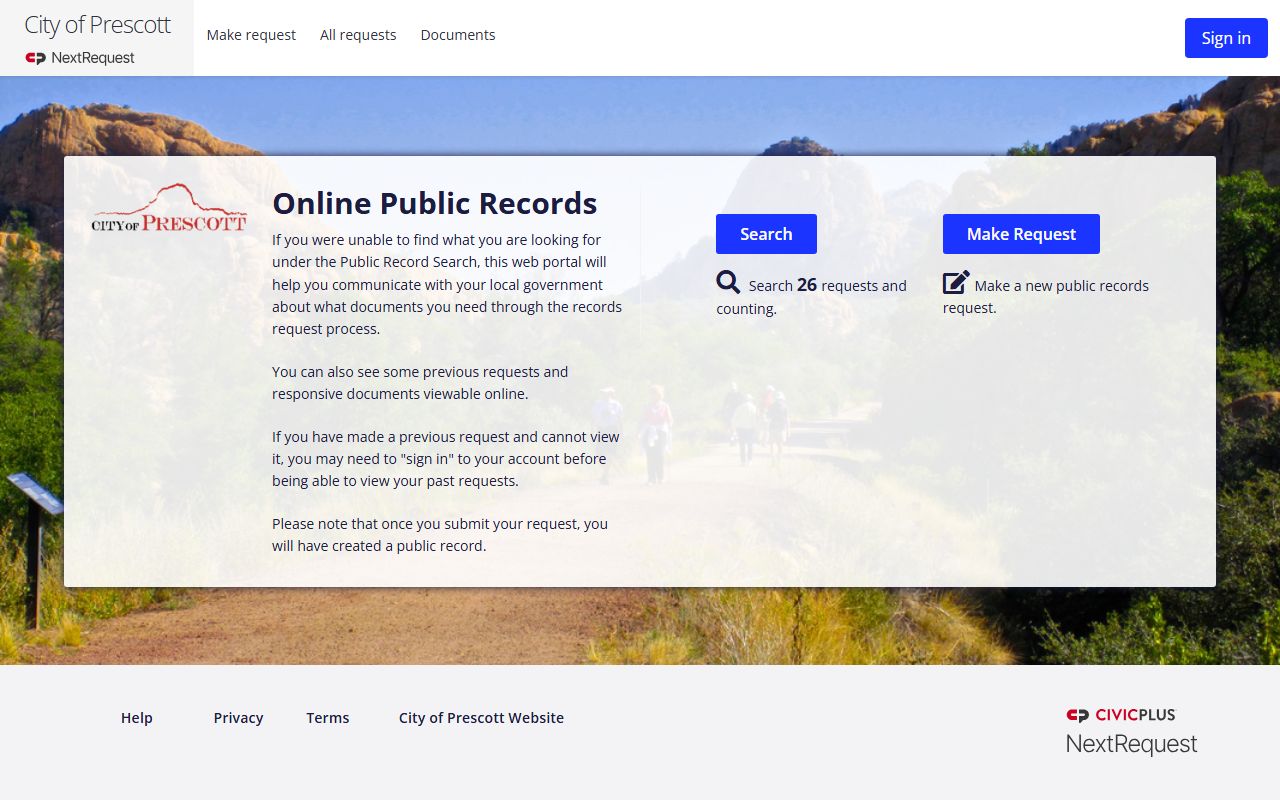 Prescott public records portal for white pages and people searches