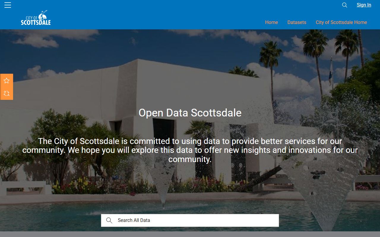 Scottsdale open data portal database for white pages research