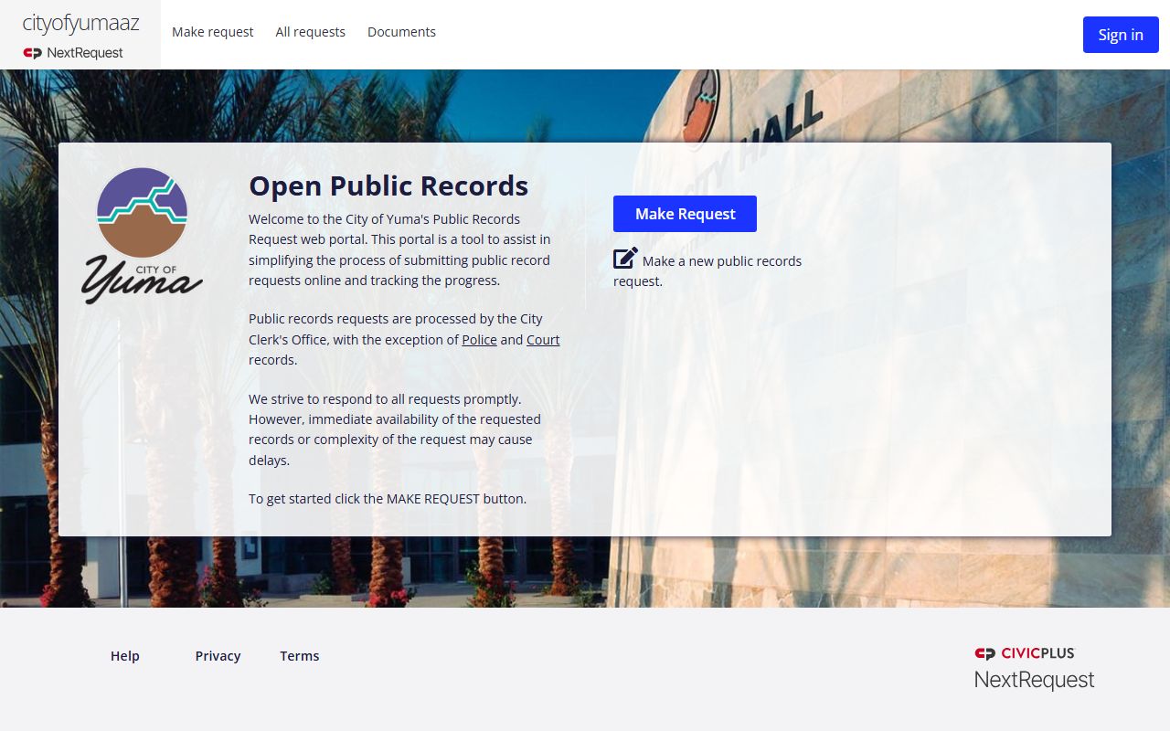Yuma city public records portal for white pages searches