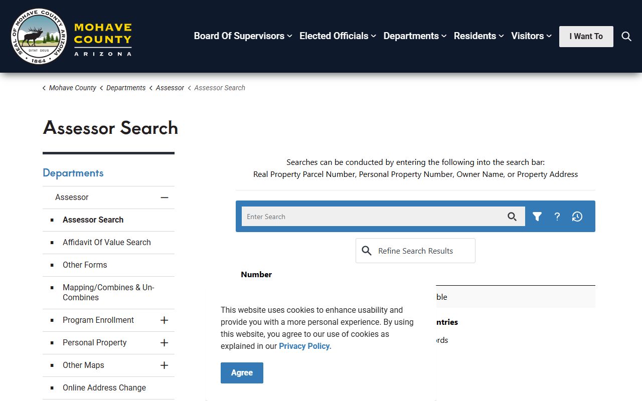 Mohave County Assessor property search for white pages lookups